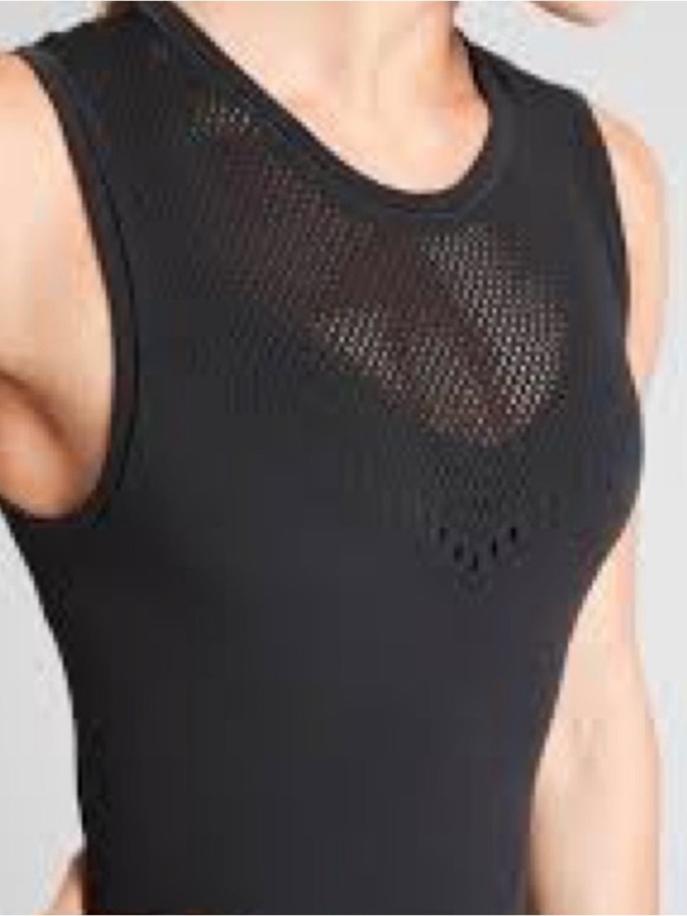 Athleta Pavana Regular Length Seamless Tank Top Black Small 405156 Mesh